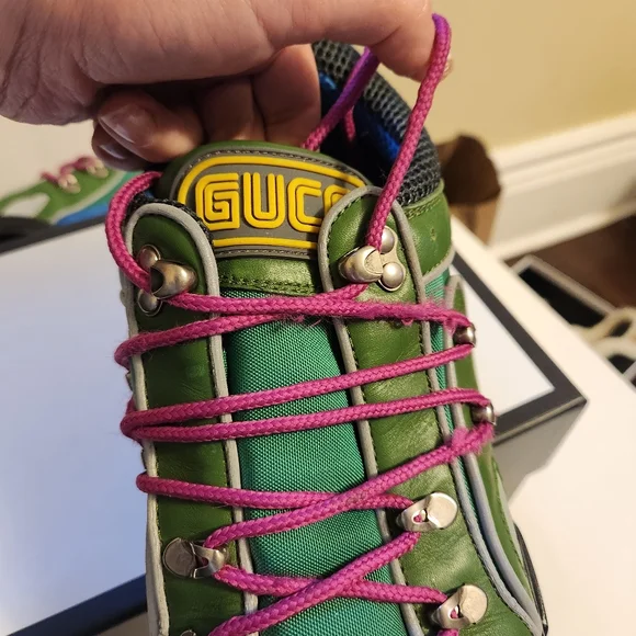 Gucci - Flashtrek Reflective Leather, Suede and Mesh Sneakers - Multi 9 BNWB - Picture 10 of 13